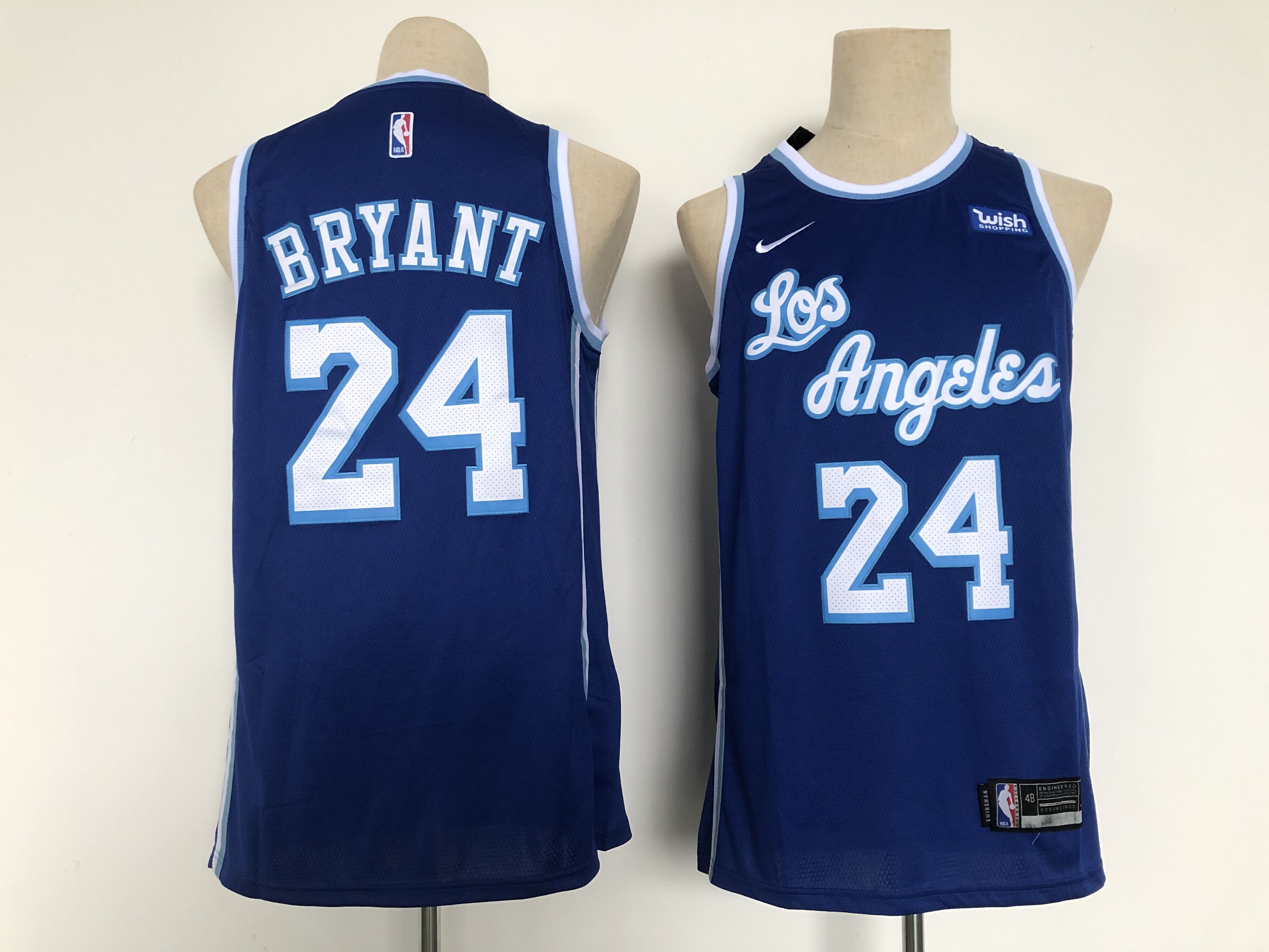 Men Los Angeles Lakers #24 Bryant Blue Throwback 2021 Nike NBA Jersey->phoenix suns->NBA Jersey